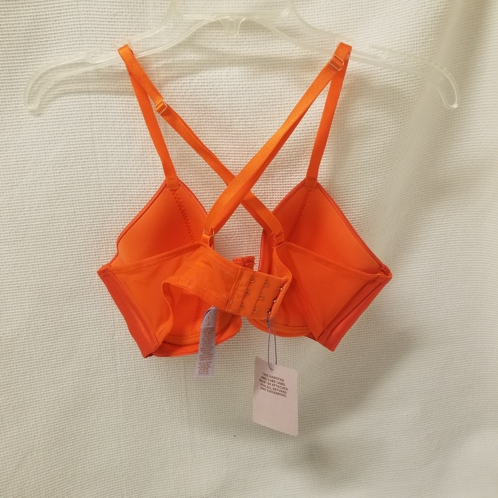 New W/Tag Savage X Fenty Satin/Polyester Underwire Lined Crisscross/ Racer Bra - Picture 3 of 3
